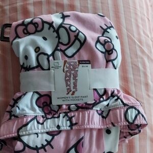 Amazing Soft Hello Kitty Pink and White Women's Sleep Pants With Pockets!!!